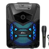 Boxă Portabilă cu Subwoofer de 10 Inch, Bluetooth, 120W PMPO, Lumini LED RGB, Microfon și MP3 Player &ndash; Sunet Premium pentru Petreceri și Evenimente