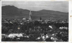 CP735N Beszterce, L&aacute;tk&eacute;p/Bistritz, Totalansicht/Bistrița, Vedere generală, carte poștală, foto R&ouml;mischer, Bistrița