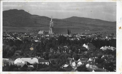 CP735N Beszterce, L&amp;aacute;tk&amp;eacute;p/Bistritz, Totalansicht/Bistrița, Vedere generală, carte poștală, foto R&amp;ouml;mischer, Bistrița foto