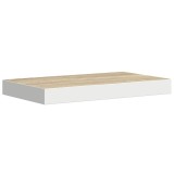 Cumpara ieftin Raft de perete suspendat, alb si stejar, 40x23,5x3,8 cm, MDF