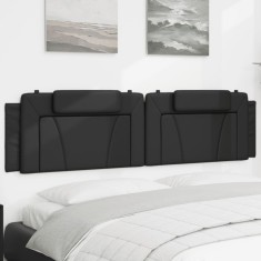 vidaXL Pernă pentru tăblie pat, Viana, negru, 200 cm, piele artificială 374814