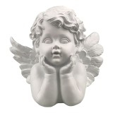 Decoratiune ingeras 20x20 cm, rasina, alb