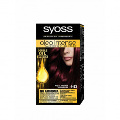 Vopsea de Par Permanenta, Fara Amoniac, SYOSS Oleo Intense, 4-23 Nuanta Roscat Burgundy, 115 ml, Vopsea Permanenta, Vopsea Fara Amoniac, Vopsea SYOSS,