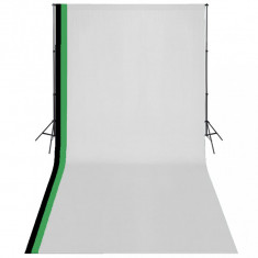 vidaXL Kit studio foto cu 3 fundaluri ?i rama ajustabila, 3 x 6 m foto