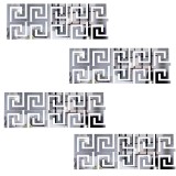 Set Oglinzi Acrilice Autoadezive, AllizBan, 8 buc, dreptunghi, 10cm, Argintiu