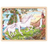 Cumpara ieftin Puzzle din lemn - Unicorn | Goki