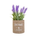 Floare decorativa artificiala, Ghiveci Lavanda, mov, 25 cm, ATU-085446, Oem