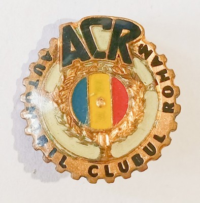 INSIGNA ACR AUTOMOBIL CLUBUL CLUB ROMAN MEMRU EMAIL RECE AUTO AUTOTURISM AUTOMOBILISM foto