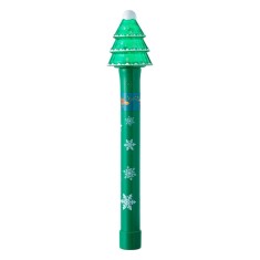 Baghetă de Crăciun, Model Brad 3D Cu Sunet și Lumină, Verde, 27cm foto