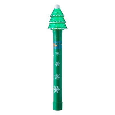 Baghetă de Crăciun, Model Brad 3D Cu Sunet și Lumină, Verde, 27cm foto