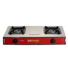 Minigaz cu 2 ochiuri Ertone MN204, inox, GPL (numai butelie), aprindere electronica foto