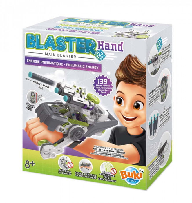 Blaster cu proiectile pentru mana - Set de indemanare pentru copii