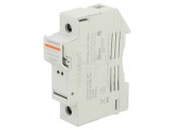 Suport siguranţă 10x38mm pentru şină DIN 1kV, Poli: 1