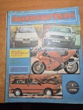 revista autoturism august 1990 - obarsia ariesului , oltcit decapotabil , poster alain prost - ferrari, aro