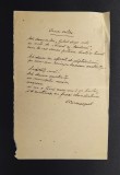 Virgil Carianopol - poezie scrisa si semnata olograf