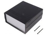 Carcasă ABS Neagră cu Panou 129x134x61mm