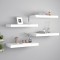 Gossi rafturi de perete suspendate, 4 buc., alb, 50x23x3,8 cm, mdf