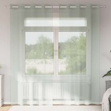 Perdele Voile cu Oelii 2 buc Gri deschis 140x225 cm
