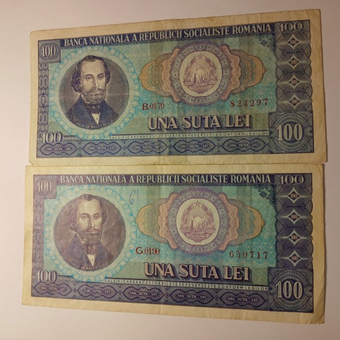 Di.59. Bancnota 100 lei 1966 circulata