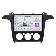 Navigatie Android Dedicata Ford S-Max (2006 - 2015) 9Inch, 4Gb Ram, 64Gb Stocare, Bluetooth, WiFi, Carplay, Clima manuala