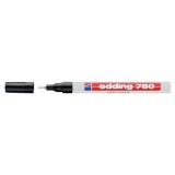 Marker permanent Edding 780, cu vopsea, corp aluminiu, varf rotund, 0. 8 mm, negru