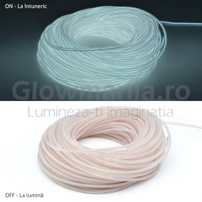 Fir electroluminescent neon flexibil el wire 3,2 mm culoare alb MultiMark GlobalProd foto