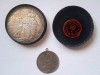 Medalia Expoziția Moldovei Intregite 1925 , bronz argintat, &icirc;n cutia originala Arthus Bertrand Paris + medalionul aferent. Set impecabil si ft rar !