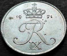 Moneda 2 ORE - DANEMARCA, anul 1971 * cod 3925 = A.UNC luciu de batere