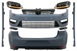 Kit Exterior Complet VW Golf VII 7 (2012-2017) cu Faruri 3D LED DRL Dinamic R-Line Look Performance AutoTuning, KITT