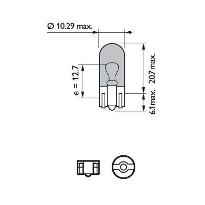 Set 2 Becuri Fara Soclu W5w 12V (Blister) White Vision Ultra Philips 95249 12961WVUB2 foto