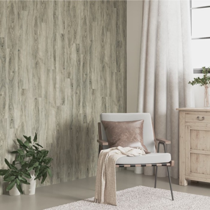 vidaXL Panouri de perete aspect lemn, gri, 4,12 m&sup2;, PVC