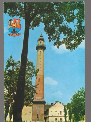 CPIB 17216 CARTE POSTALA - SATU MARE. TURNUL POMPIERILOR. STEMA JUDETULUI foto