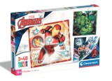 Puzzle Clementoni, Marvel Avengers, 3 x 48 piese