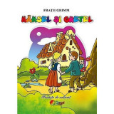 Hansel si Gretel. Carte de colorat A5 - Fratii Grimm