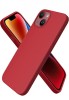 Huse silicon antisoc cu microfibra pentru Iphone 14 Rosu, Husa