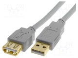 Cablu USB 2.0 A-A 1,8m gri BQ CABLE