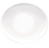 Farfurie intinsa Prometeo, sticla opal, alba, 27 x 24 cm