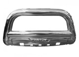 Cumpara ieftin Bullbar inox cu scut Mitsubishi L200 Triton 2015, 2016, 2017, 2018, 2019 &Oslash;90mm MTA647 - PRODUS RESIGILAT (ACCESORII LIPSA)