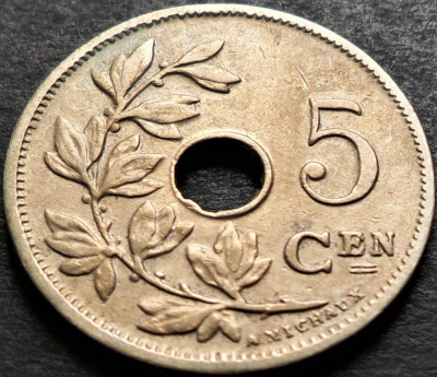Moneda istorica 5 CENTIMES - BELGIA, anul 1920 *cod 3575 = BELGIE foto