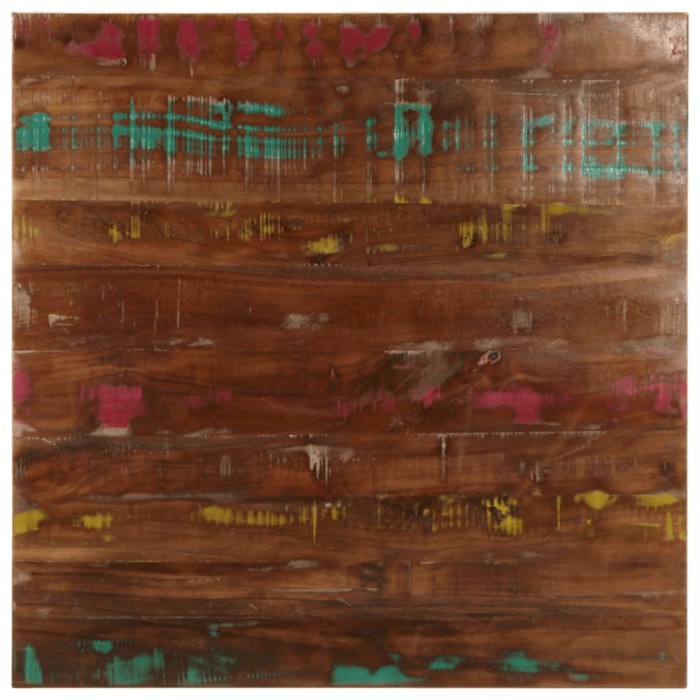 Gossi blat de masa patrata, 70x70x3,8 cm, lemn masiv reciclat