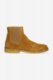 A.P.C. botine din piele &icirc;ntoarsă Boots Theodore bărbați, culoarea maro PXBSK.H54252-CARAMEL
