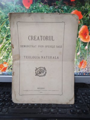 Pitzurescu Creatorul demonstrat prin operile sale seu Teologia Naturală 1874 190 foto