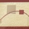 Bordura decorativa pentru tapet, modern, crem, visiniu, 3.5cm x 10m, 227-208