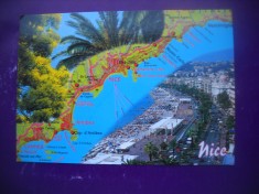 HOPCT 73345 COASTA DE AZUR -NICE/NISA -FRANTA -HARTA TURISTICA -NECIRCULATA foto