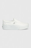 Cumpara ieftin Vans teniși Classic slip-On Stackform femei, culoarea alb, VN0A7Q5RW001 VN0A7Q5RW001-WHITE