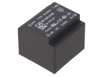Transformator &amp;icirc;ncapsulat 0,5VA 9V PCB foto