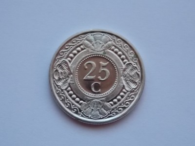 25 CENT 1989 ANTILELE OLANDEZE-UNC foto
