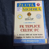 Program FK Teplice - Celtic Glasgow