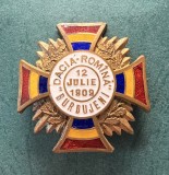 Insigna Dacia Romana Burdujeni 12 Iulie 1909 Burdujeni