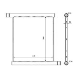 Radiator apa Smart Fortwo, 2007- Motor 0.8 Cdi; 1.0, Aluminiu/Aluminiu Brazat, 380x422x16, SRL, OE: 4515010001,